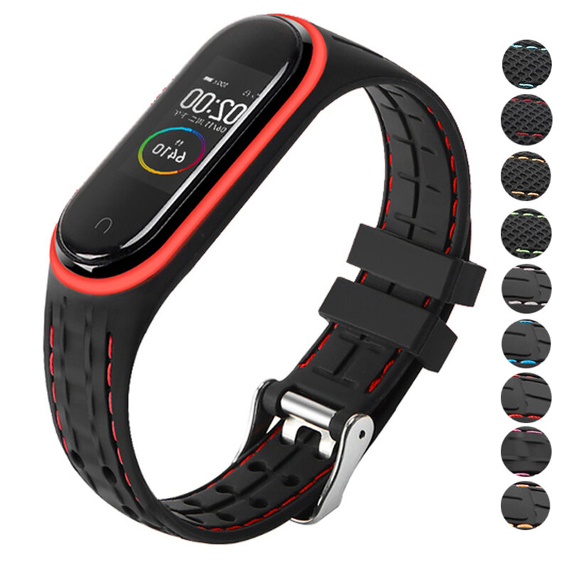 Armband Voor Xiaomi Mi Band 6 Band Siliconen Sport Smart Horloge Polsband Vervanging Armband Correa Voor Mi Band 3 4 5 Band