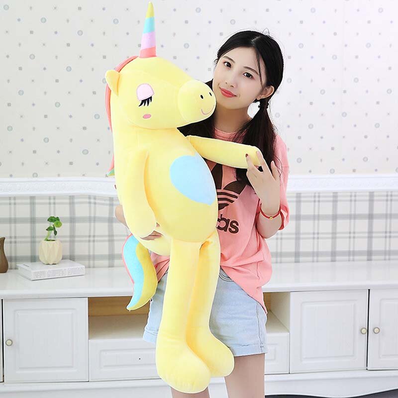 dropshipping Unicorn Plush Toy Cute Rainbow Horse Soft Doll Unicorn Stuffed Animal Soft Toy Pillow Children Girlfriend xmas Gift