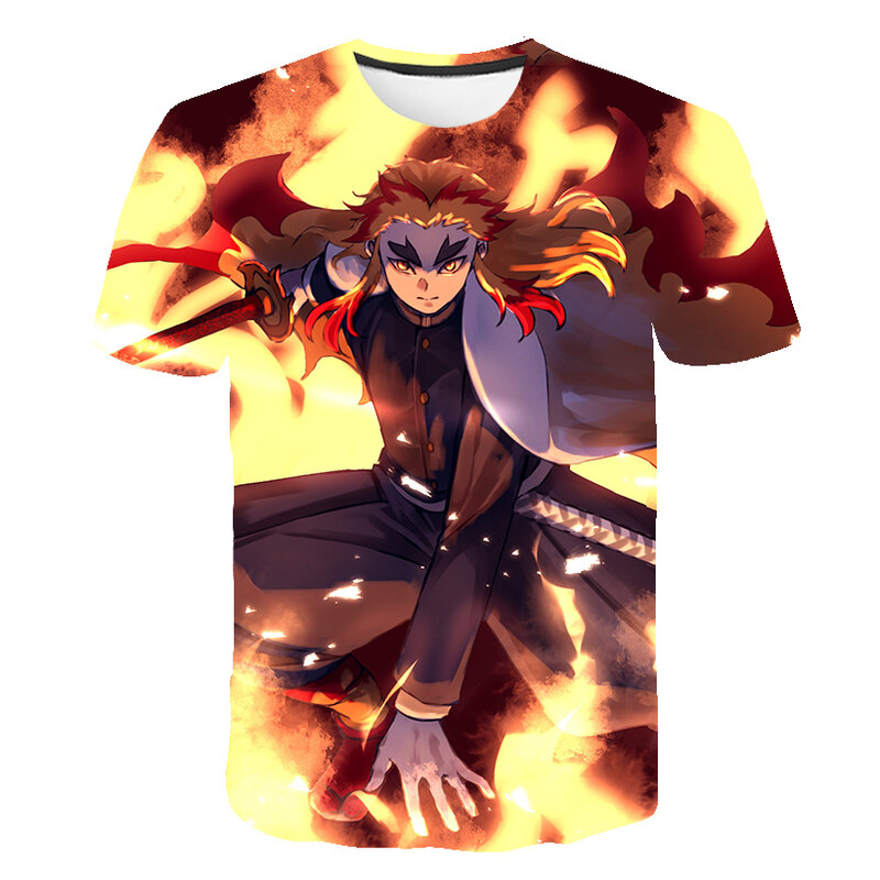 Demone Slayer Kimetsu No Yaiba maglietta degli uomini di abiti femminili 2021 plus size vintage estetica t-shirt streetwear Ragazzi tees