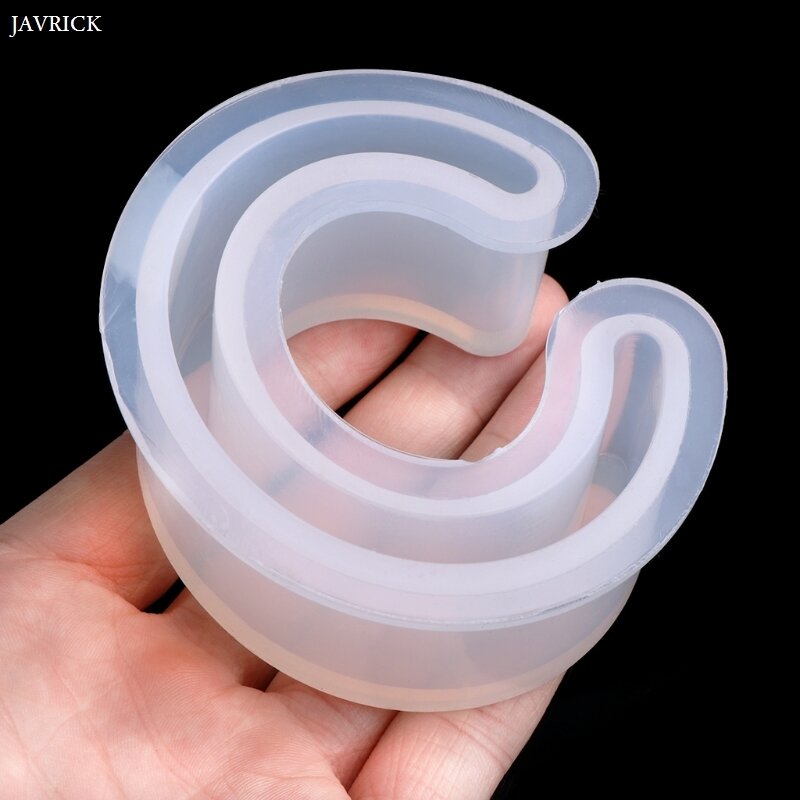 Open Cuff Silicone Mold Jewelry Making Bracelet Bangle Mould For Resin Flower DIY
