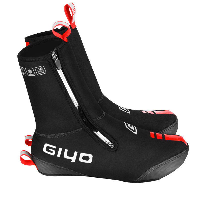 Giyoサイクリング靴カバー冬暖かいネオプレンオーバーシューズ防水つま先マウンテンバイク自転車靴カバーブーツ
