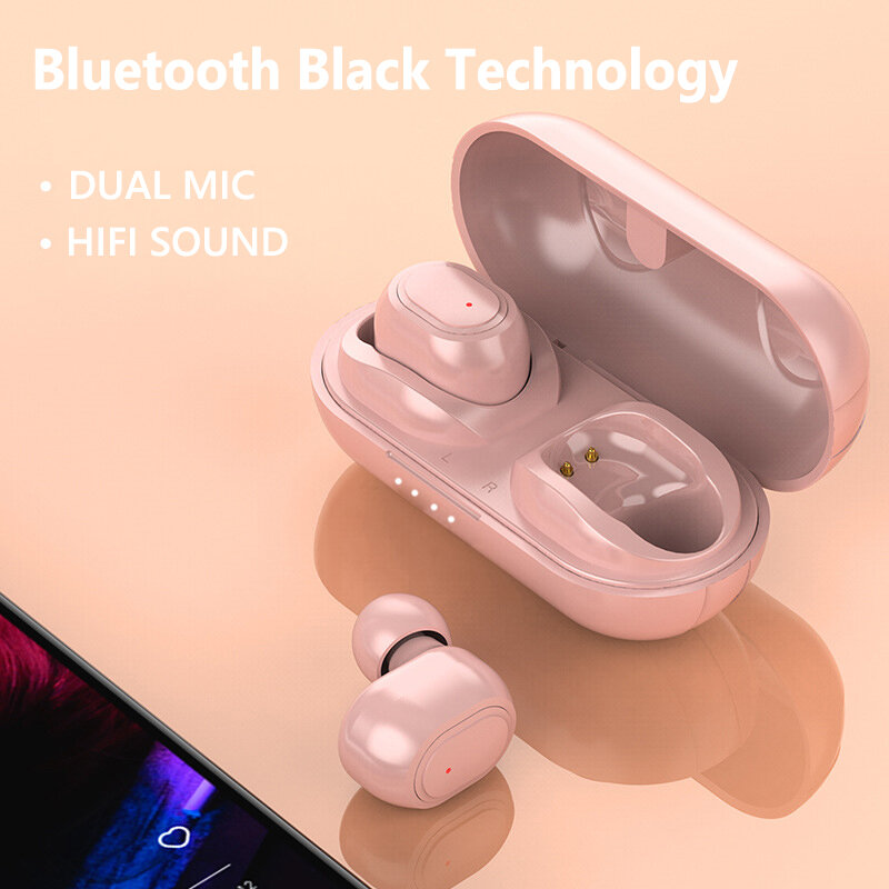 TWS Bluetooth 5.0หูฟัง500MAh กล่องชาร์จหูฟังไร้สาย9D สเตอริโอกีฬาหูฟังกันน้ำพร้อมไมโครโฟน