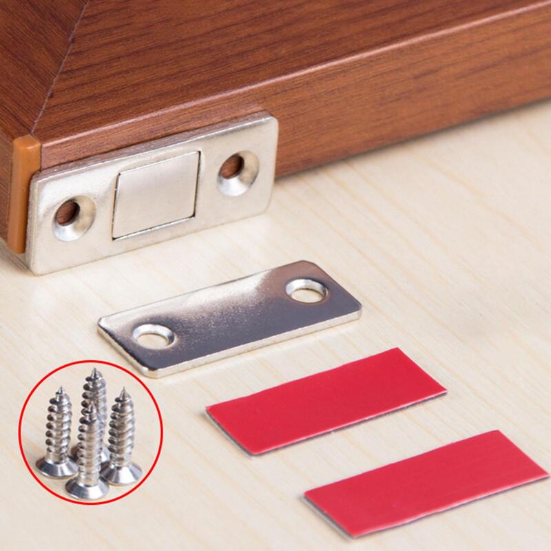 Tappo protettivo per fermo magnetico per porta dell'armadio in acciaio inossidabile senza punzonatura da 2 pezzi