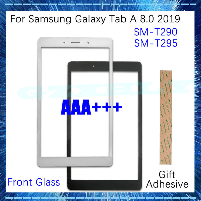 New 8.0" Front Glass (No Touch Digitizer) LCD Display Screen Outer Panel For Samsung Galaxy Tab A 8.0 2019 T290 T295 Replacement
