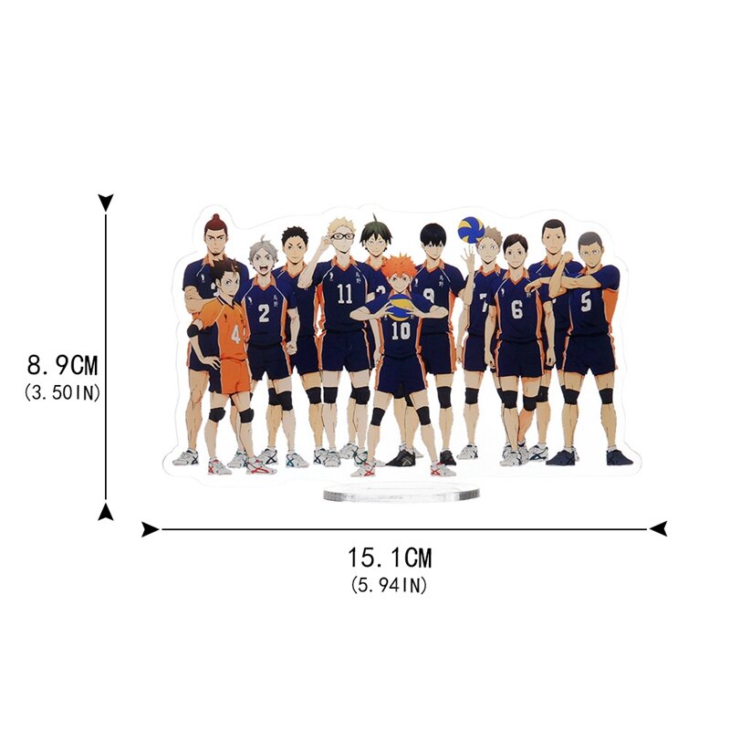 1 stücke Anime Haikyuu!! Acryl Schreibtisch Stehen Figuren Modelle Volleyball Jugendliche Zahlen Platte Halter Stand Modell Platte Dekor Geschenk