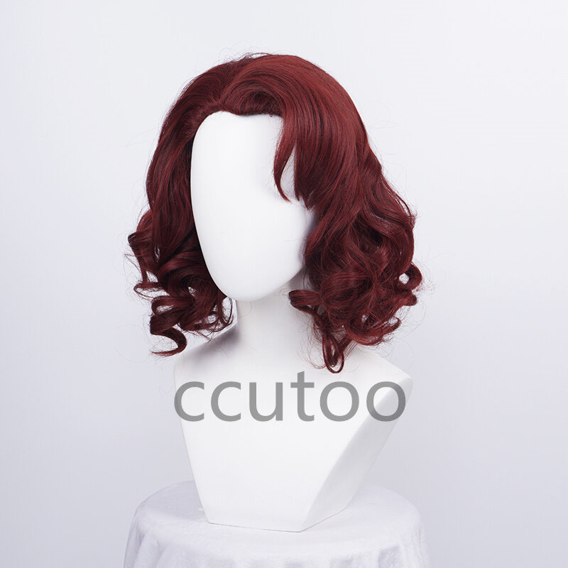New Game Magic Awakening Daniel Pager Cosplay Wig Auburn Curly Wig Heat Resistant Synthetic Hair Halloween Party + Wig Cap