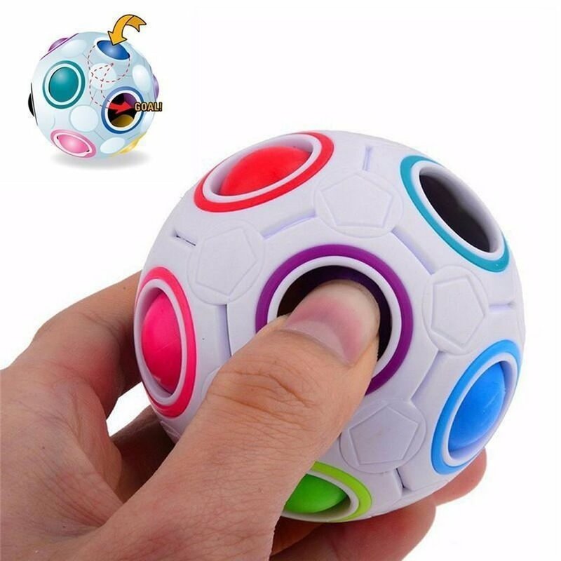 Criativo arco-íris mágico bola cubo velocidade quebra-cabeça bola crianças aprendizagem educacional brinquedos engraçados para crianças adulto alívio do estresse