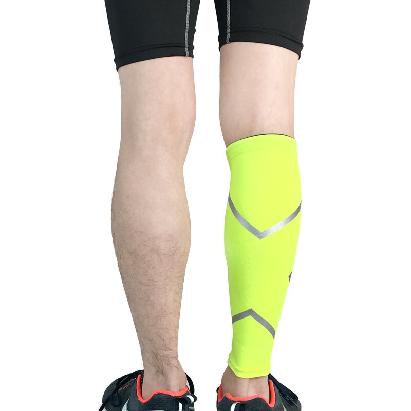 Calentadores de compresión de piernas para correr, senderismo, ciclismo, Protector de pierna alto, elástico, deportivo, soporte de espinillera
