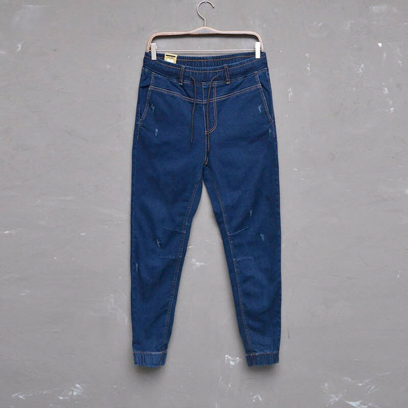 Heren Jeans Hip Hop Blauw Cool Skinny Ripped Stretch Slanke Elastische Denim Broek Grote Maat Voor Man Casual Jogging jeans
