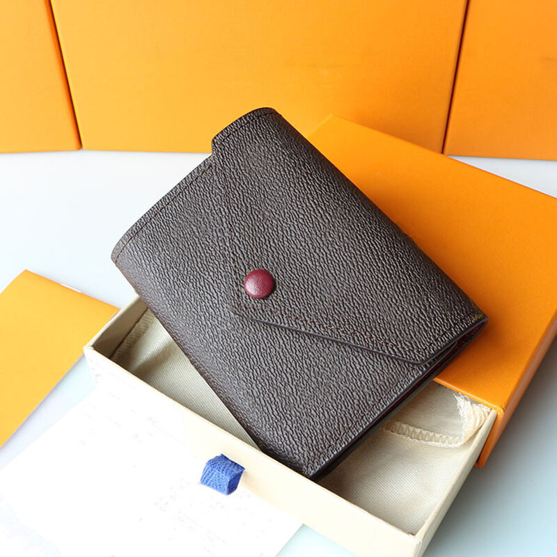 Portefeuille rétro pliable pour femmes, sac à cartes de crédit de bonne qualité, Design de marque Master, avec boîte-cadeau et sac anti-poussière avec Inilial