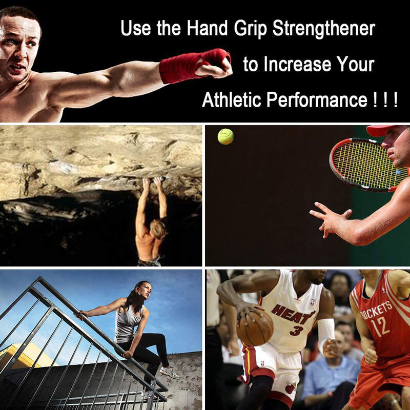 Moeite waard 100-300LBS Gym Fitness Hand Grip Mannen Verstelbare Vinger Zware Exerciser Sterkte Spier Herstel Hand Gripper Trainer