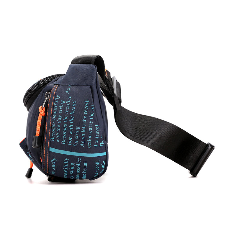 Men's Outdoor Waterproof Oxford Men's Belt Fanny Pack Shoulder Messenger Bag Large Capacity Travel Bum Sling Chest Waist Bags