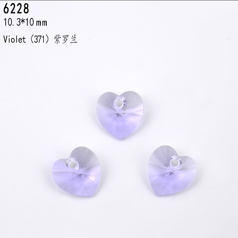 Ms.Betti – pendentif en forme de cœur, perles en cristal autrichien, pour la fabrication de bijoux, accessoires, DIY, 6228