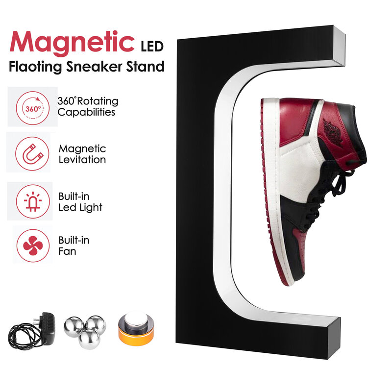 110v 220v eletriated flaoting sneaker suporte de levitação magnética flutuante sapata display para loja de casa detém sapata expositor