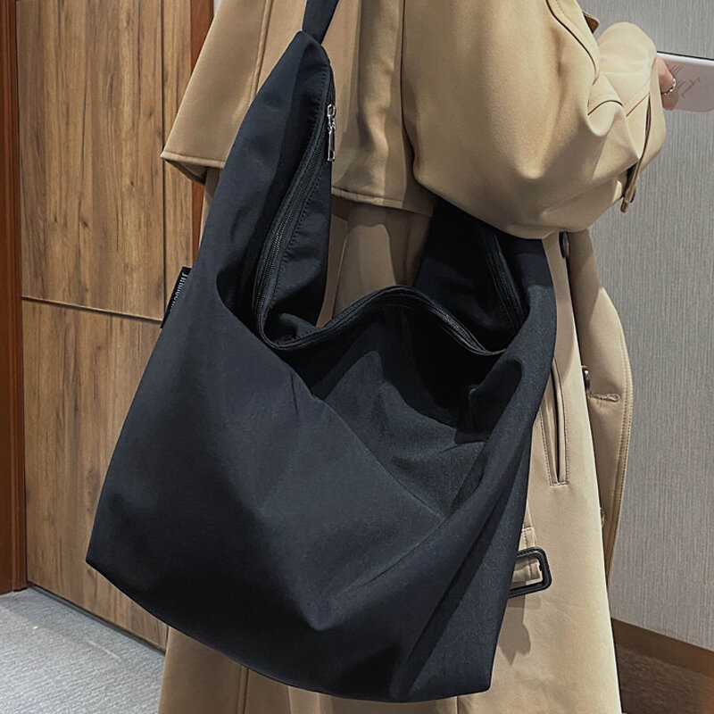 2021 новые холщовые сумки-тоуты для женщин, повседневные дамские сумочки, однотонная женская сумка на плечо, простая женская сумка-мессенджер...