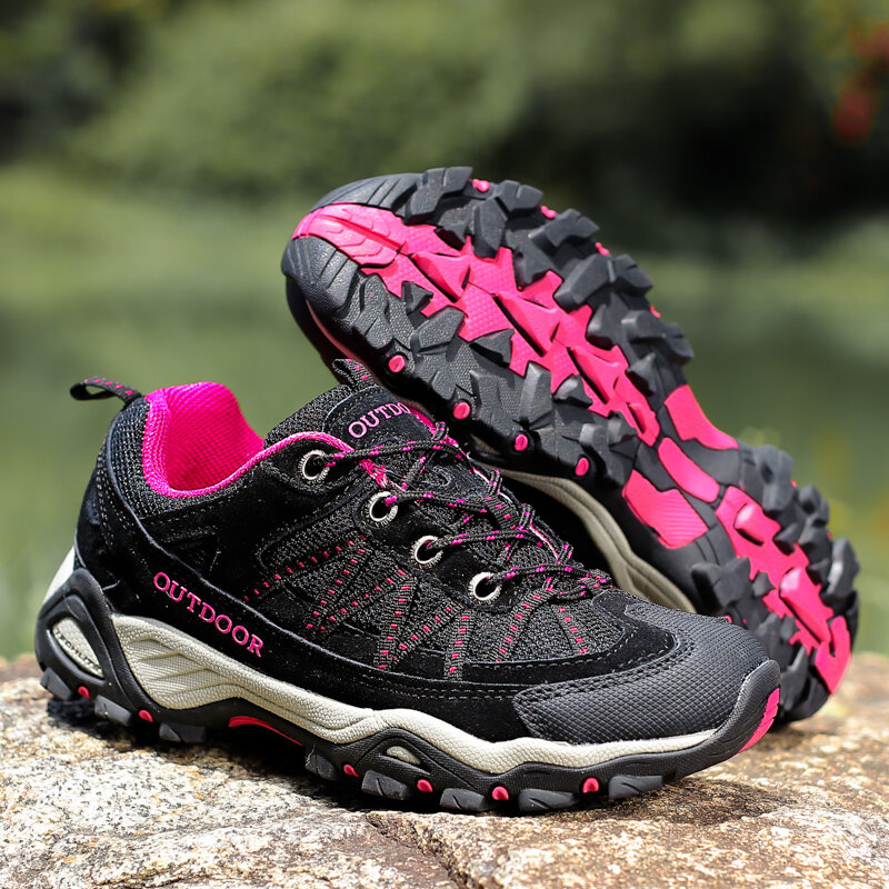 Fashion Quick-drying Trekking Shoes High-quality Wear-resistant Shock Absorption Men's Hiking Shoes Breathable Large Size Shoes