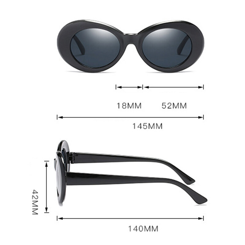 نظارة شمسية كلاسيكية بيضاوية عتيقة للنساء ، نظارات شمسية ريترو مع عدسة كلووت UV400 ، 2020