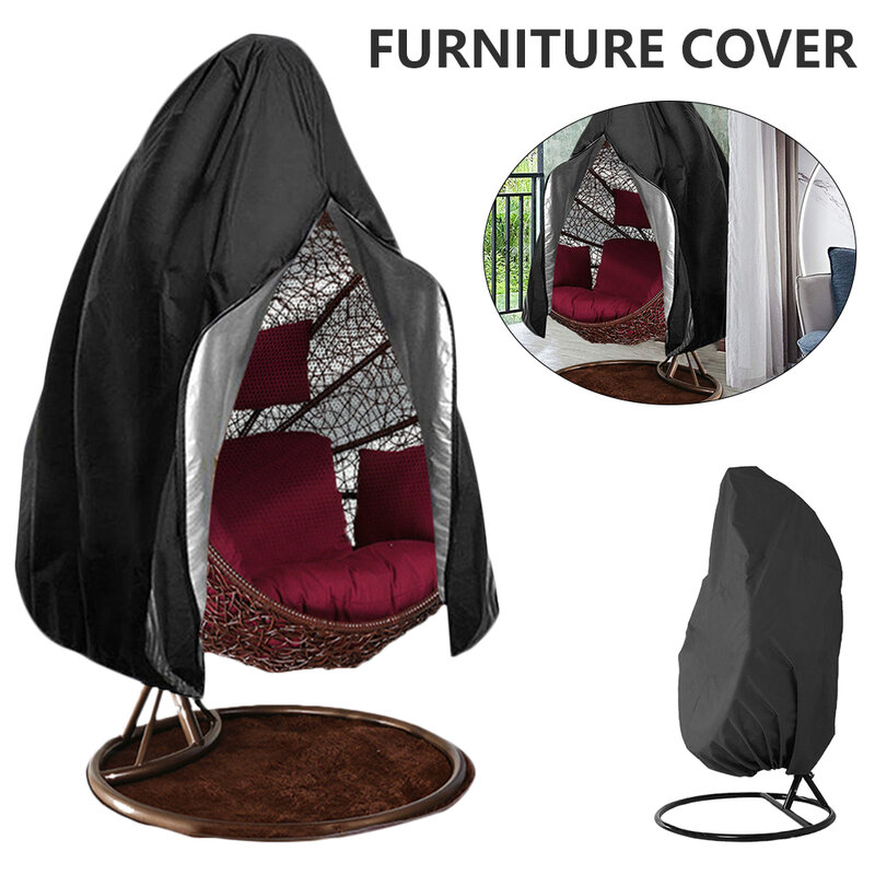 Waterproof Patio Chair Cover Egg Swing Chair Dust Cover Protector with Zipper Protective Case Outdoor Hanging Egg Chair Cover