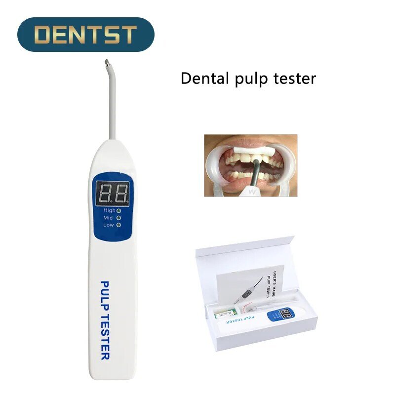 Stomatologia Dental Pulp Tester testowanie medyczny Tester witalności zębów zęby jamy ustnej nerw witalność klinika endodontyczna ząb stan Teste