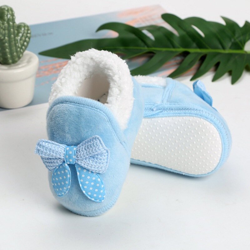 Зимняя повседневная обувь для малышей, детская мягкая утолщенная обувь 6-15 м