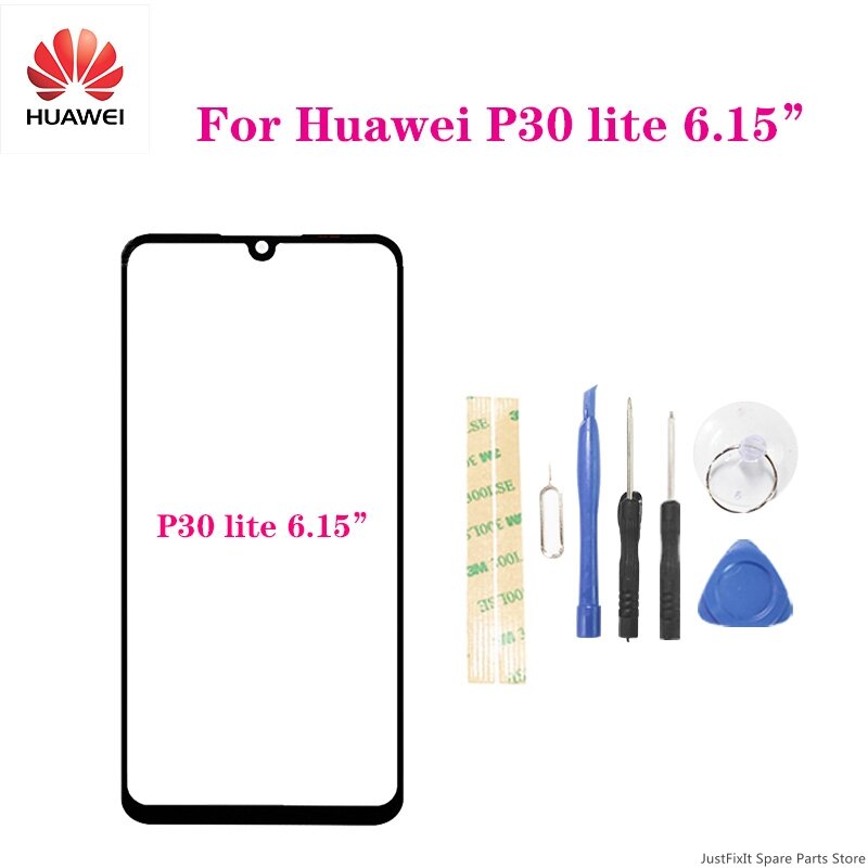 Màn Hình Cảm Ứng Kính Cường Lực Cho Huawei P30 Lite LCD Bảng Điều Khiển Màn Hình Mặt Trước Kính Bên Ngoài Ống Kính Phụ Tùng Thay Thế