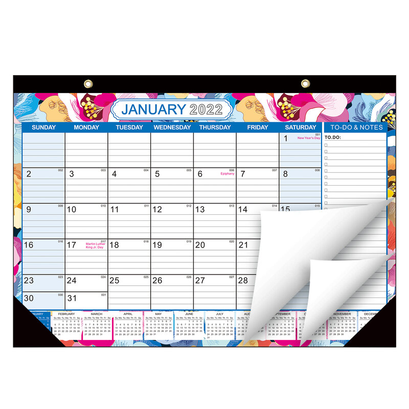 Kalender Meja 2021-2022 Kalender Meja Bulanan Besar 18 Bulan Juli 2021 Desember 2022 untuk Kantor Rumah