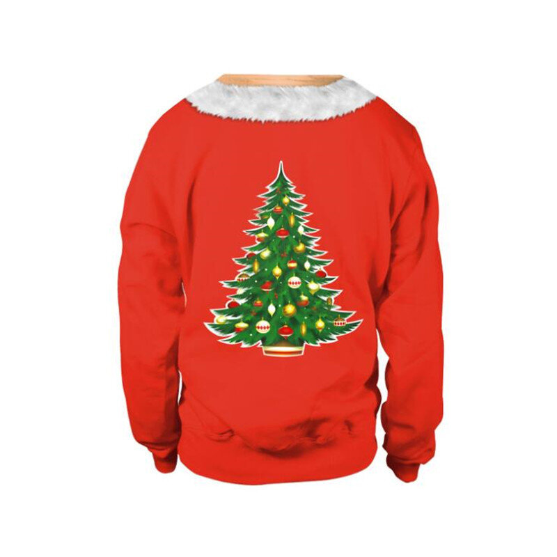 Chest Hair Christmas Sweater Christmas Bell Tree Ugly Sweaters Pullover Holiday Funny Sweatshirt Xmas Jumpers Tops Sweater