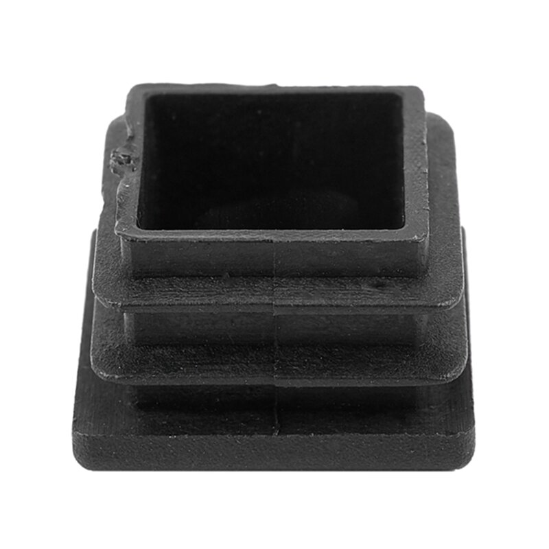 20mm x 20mm Hard Plastic Pipe Flat End Inserted Tube Table LEG End Plug 10 pieces Black