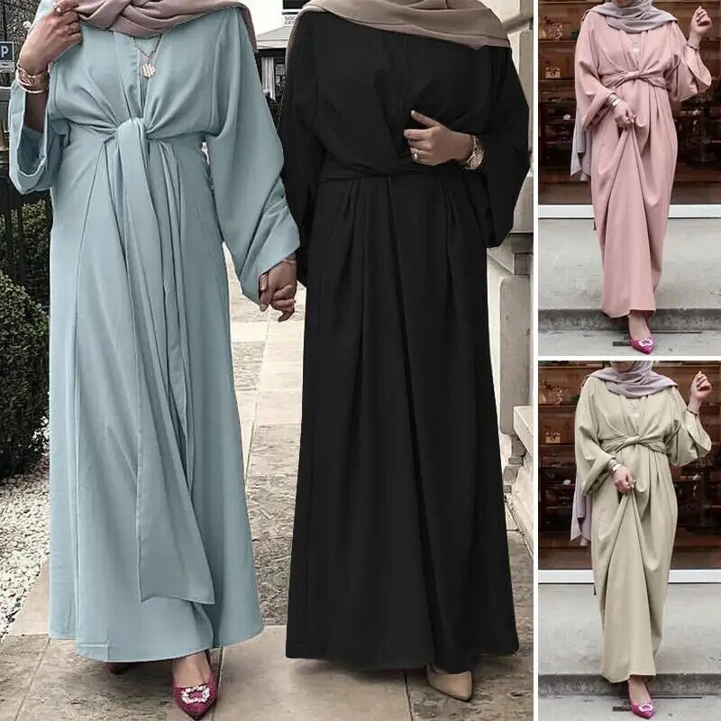 Женское платье-хиджаб, мусульманское, длинное, макси