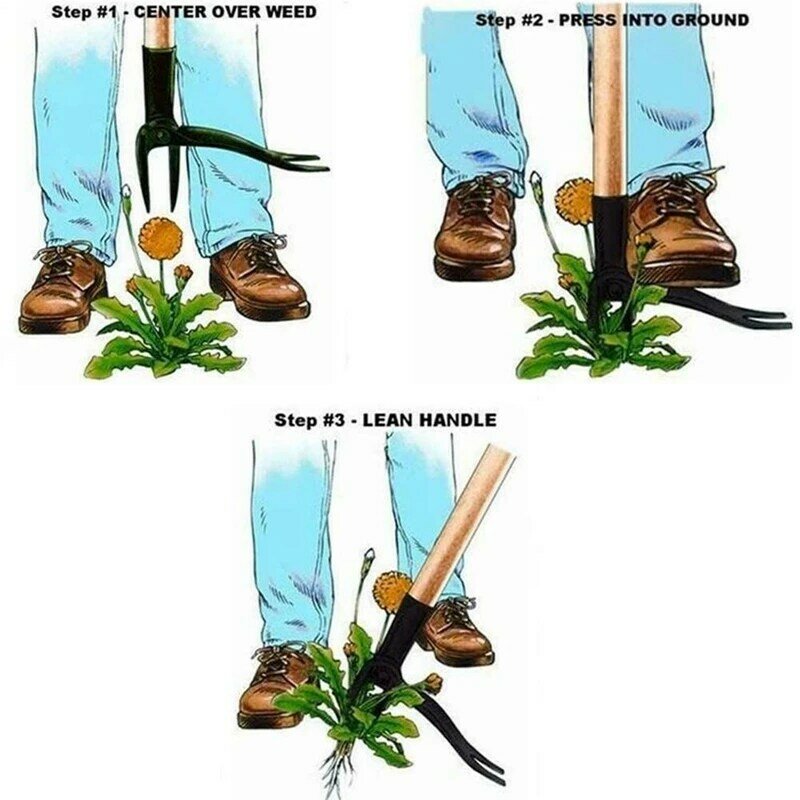 Weeder o levante-se ferramenta extrator de ervas daninhas garra removedor raiz assassino ferramenta ao ar livre com pedal