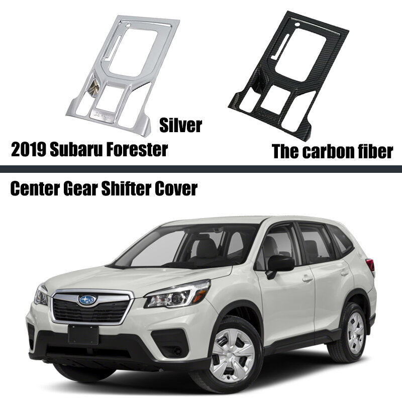 Para Subaru Forester 2019 de fibra de carbono 2020 Interior de ABS Panel de caja de cambios de superposición de recorte cubierta Interior accesorios para el tablero