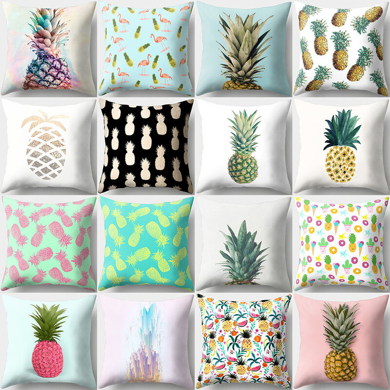cushion cover 45*45 pineapple Printed sofa cushions office Pillow cases Polyester home decor pillow covers kd-0125