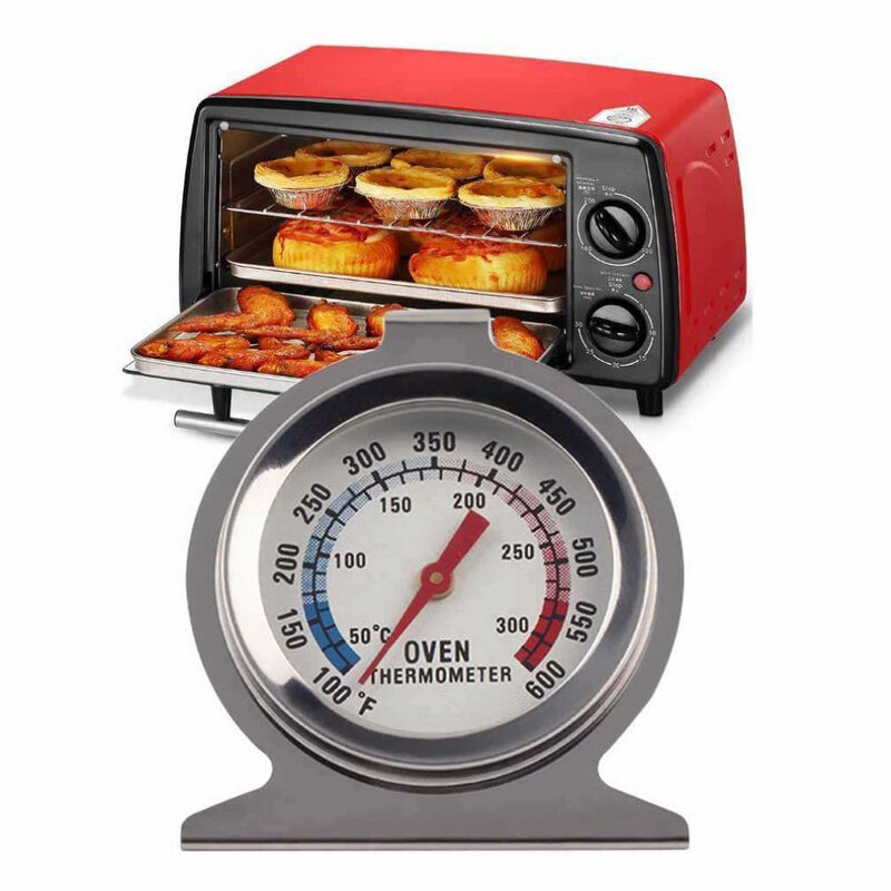Termómetros de horno de cocina, termómetro de acero inoxidable con esfera para carne, medidor de temperatura, suministros para el hogar
