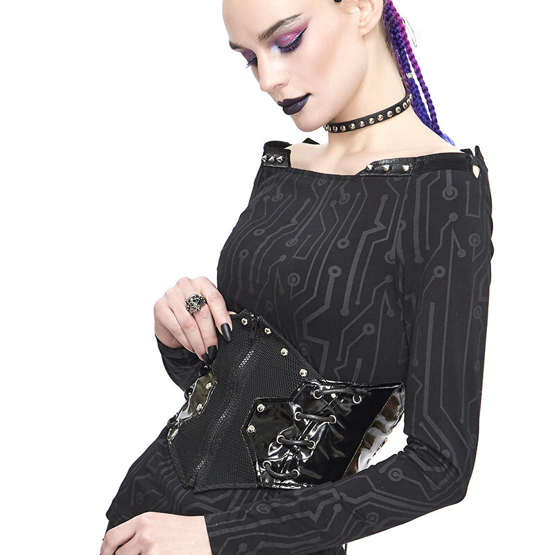 Ceinture noire gothique, accessoires de bal, Corset fin Punk