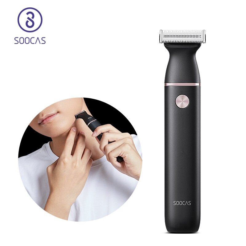 Soocas et2 barbeador elétrico barba máquina de barbear usb recarregável barbeador aparador barba lavável navalha cuidados com a barba