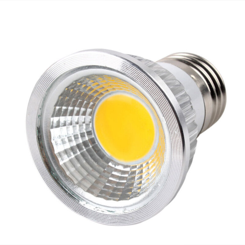 Bombilla LED regulable de AC85-265V, foco COB GU10/E27/E14/GU5.3, 9W/12W/15W, lámpara LED de aluminio CB, luz blanca/blanca cálida