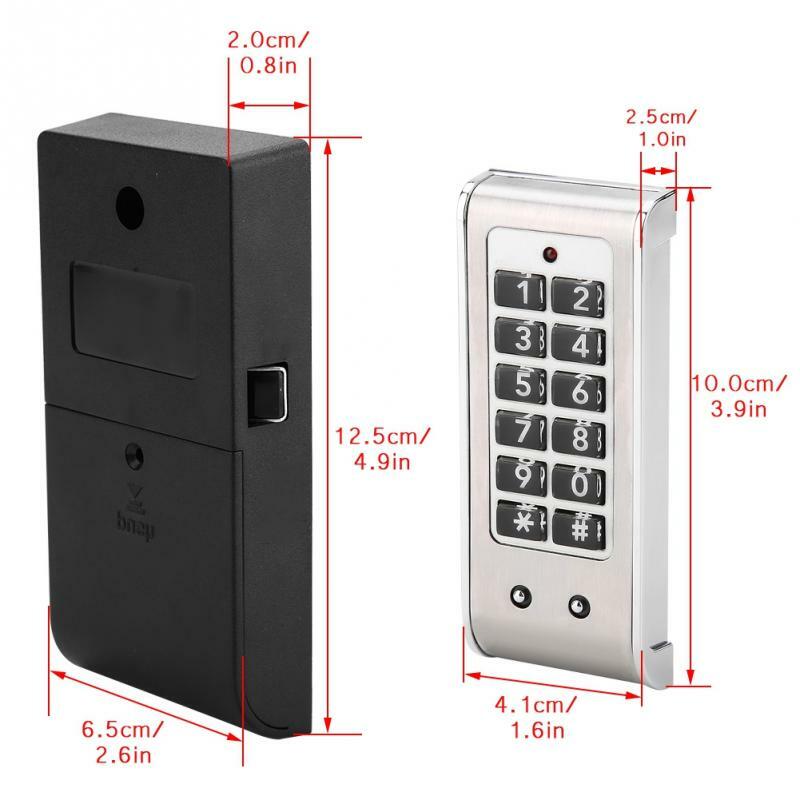 Stainless Steel Electronic Password Lock Temporary Password Drawer Combination Lock for Market Hotel Company Factory Security