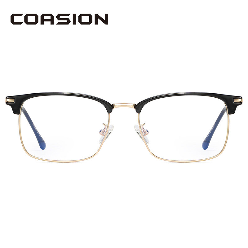 COASION-gafas con marco de Metal para hombre y mujer, anteojos con marco de Metal con bloqueo de luz azul, para leer en ordenador, juegos, TV, gafas CA1205