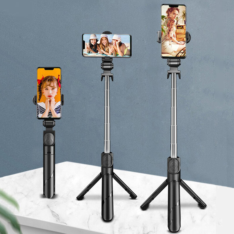 Xt02 Bluetooth selfie stick, 360° rotating live streaming phone holder, retractable and portable multifunctional tripod