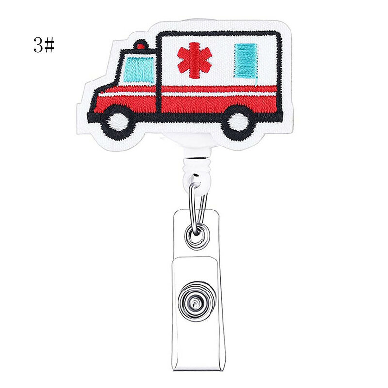 Модный фетровый выдвижной значок с вышивкой для медсестер мультяшный значок держатель для студентов врачей ID держатель для карт Аллигатор