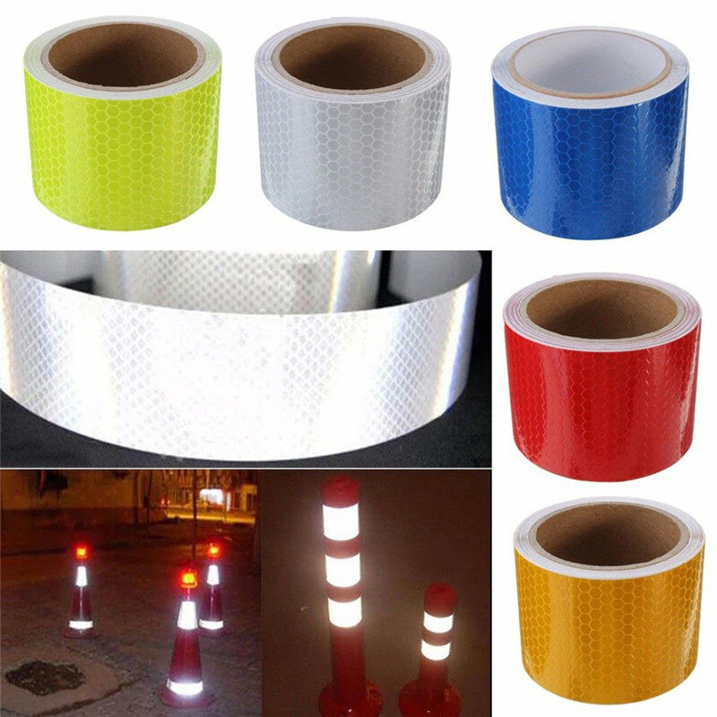 Safety Caution Reflective Tape Warning Tape Sticker Self Adhesive Tape 5cm X 1M Stripes