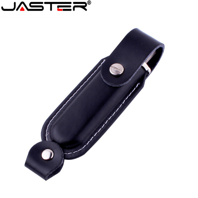 Jaster promoção moda couro única fivela capa usb flash drive 2.0 4gb 8gb 16gb 32gb 64gb memória de armazenamento externo vara