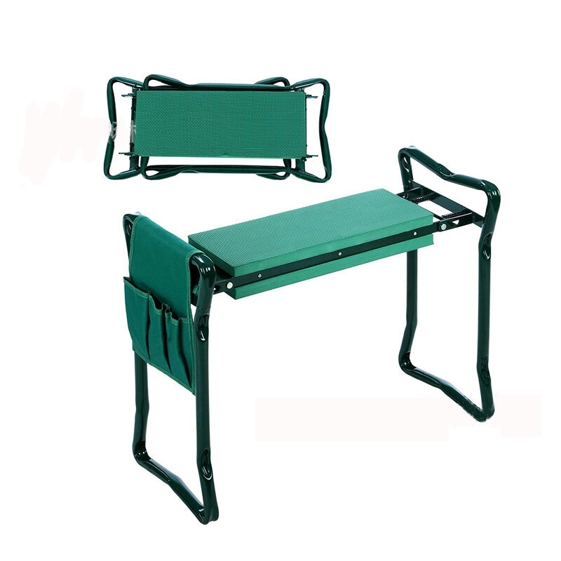 JG81 krzesełko ogrodnicze z uchwytami składany stołek ogrodowy ze stali nierdzewnej z EVA podkładka do klękania prezenty ogrodnicze