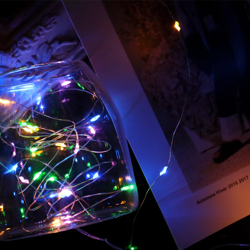 Guirlande lumineuse féerique, décoration de fête, bande lumineuse LED, barre alimentée par batterie, 1m/2m, bouchon de bouteille de vin