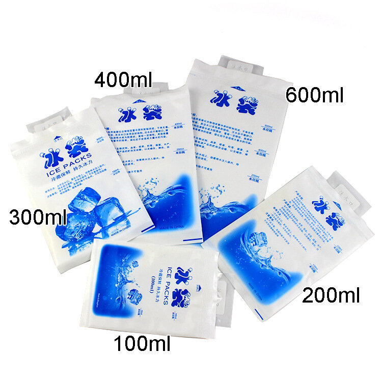 10pcs Reusable Ice Bag Water Injection Icing Cooler Bag Pain Cold Compress Drinks Refrigerate Food Keep Fresh Gel Dry Ice Pack