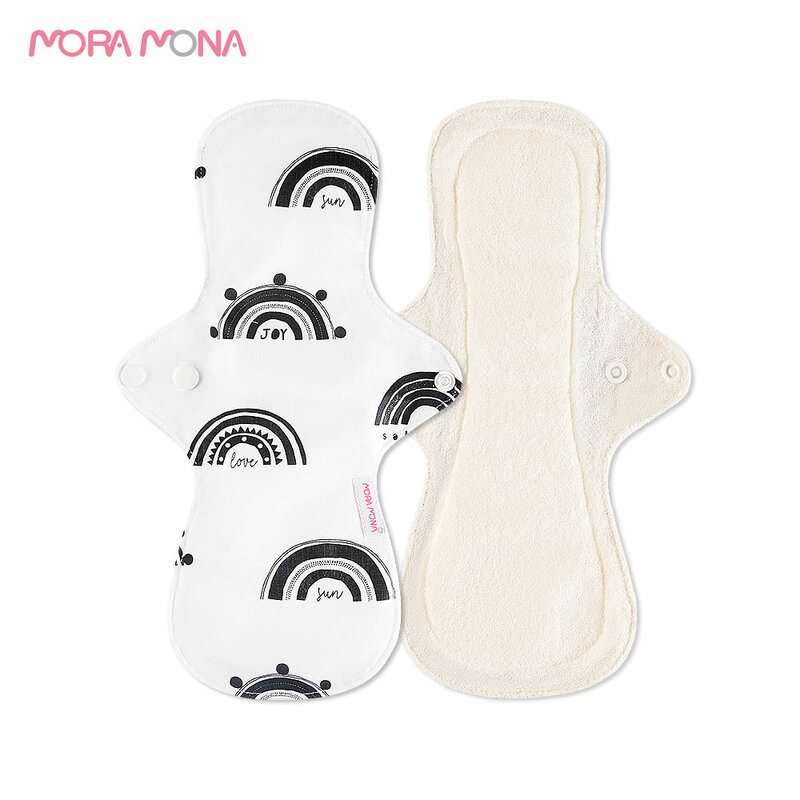 مورا مونا 5-قطعة قابل للغسل بطانة بنطلون ماما الأمومة فوط صحية قابلة لإعادة الاستخدام الخيزران الألياف الصحية