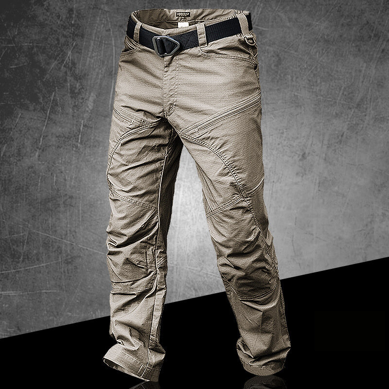 PAVEHAWK-pantalones Cargo de camuflaje para hombre, ropa de calle, color caqui y negro, estilo militar, informal, para correr