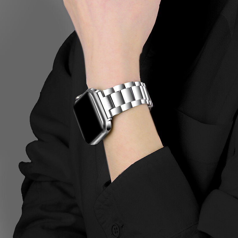Pulseira de aço inoxidável para apple watch, pequena cintura, séries 6, 5, 4, 3, 2, 40mm, 44mm, 42mm, para iwatch band 4, 3, 38mm