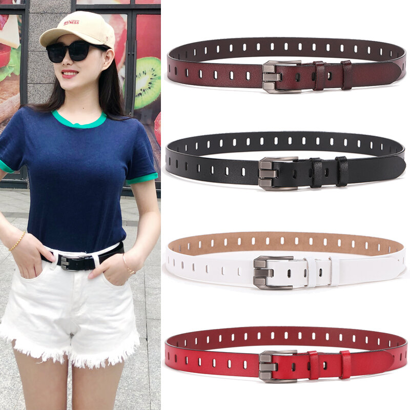 Women's Belt Genuine Leather Belts Ladies Luxury Brand Retro Strap Fashion High Quality Cowgirl female Belt For Jeans