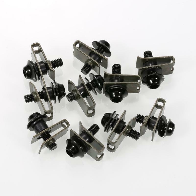 10PCS Aluminium Motorcycle M5 5mm Fairing Bolts Fastener Clips Screw Spring Nuts Auto Replacement Parts Metal Nuts & Bolts